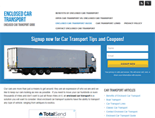 Tablet Screenshot of enclosedcartransport.net